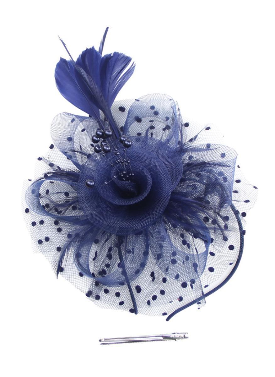 Ddaniela Monalisa Navy Blue Fascinator - Elegance Reimagined - Image 1