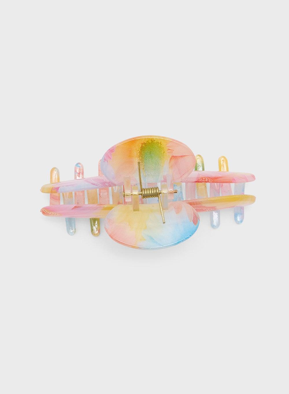 Elegant Multicolor Floral Claw Clip – Style No: Blgkh9 - Image 1
