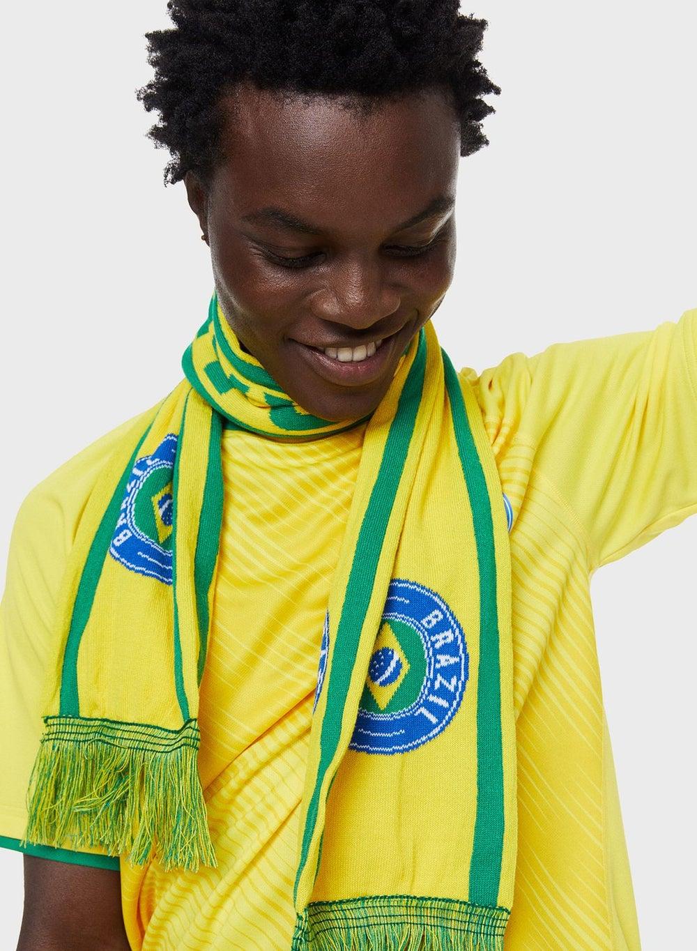 H&M Brazil-Themed Polyester Football Scarf for Men - Image 1