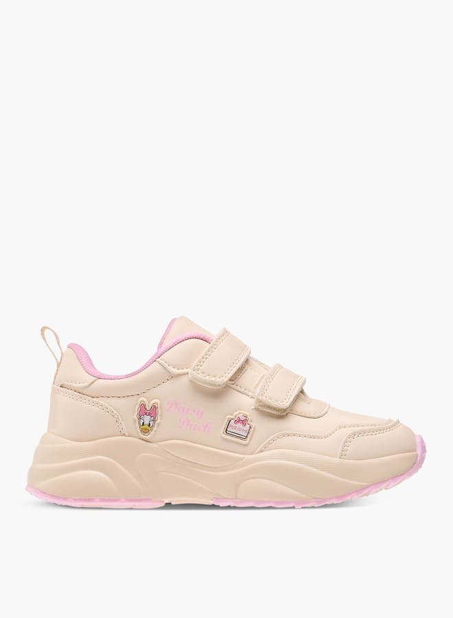 24Yk009 Beige Double Velcro Sneakers for Girls - Image 1