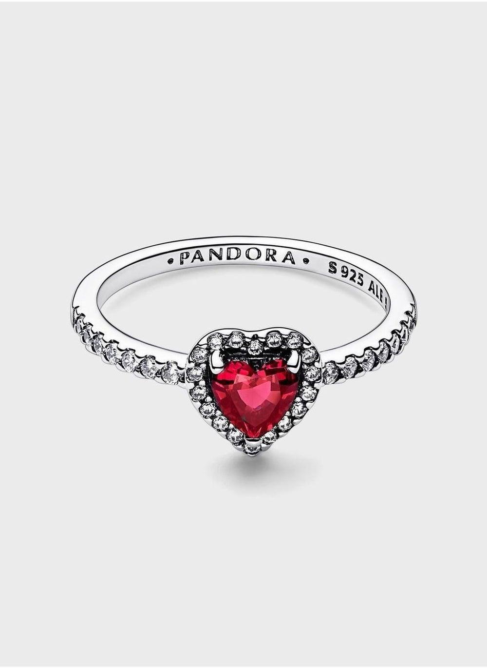 PANDORA Timeless Red Heart Crystal Ring for Women - Image 1