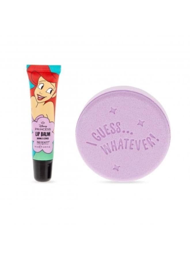 Ariel Princess Bath Fizzer & Nourishing Lip Balm Set - Image 1