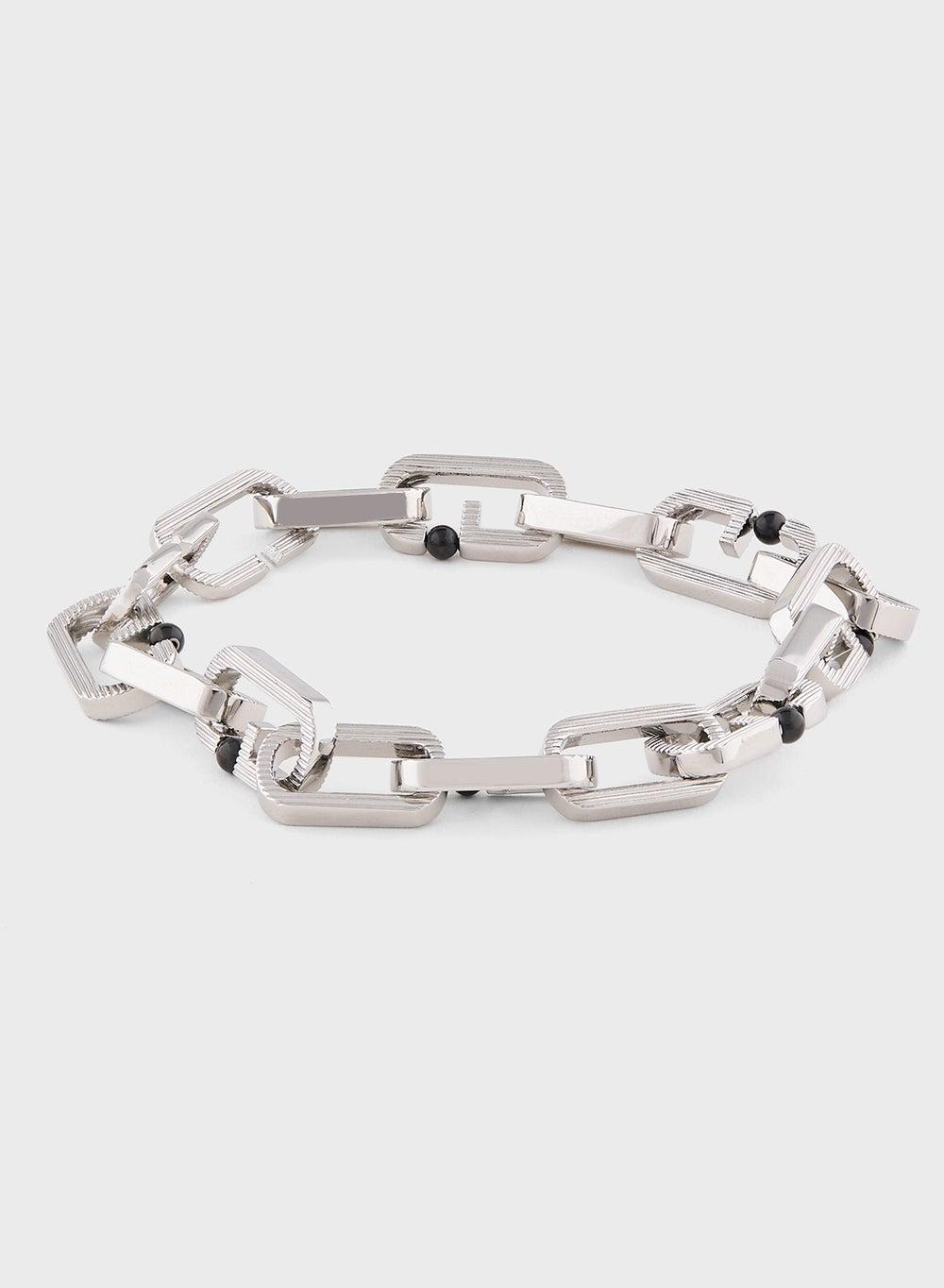 GUESS Jumb02125Jwstl Men's Elegant Silver-Tone Bracelet - Image 1