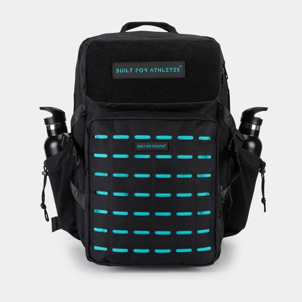 Built for Athletes Large 45L Gym Backpack - Black & Aqua - Image 1