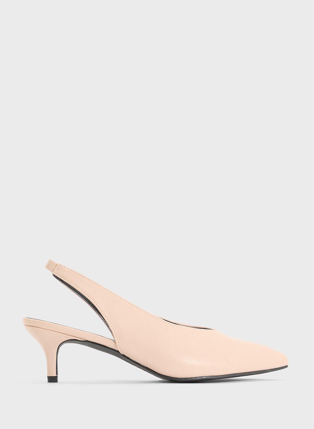 F90049Um1 Sling-Back Pointed Nude Fashion Pump - Image 1