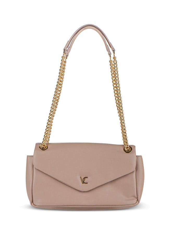 Vincci Elegance: White Quilted Shoulder Bag with Chain Detail - Image 1