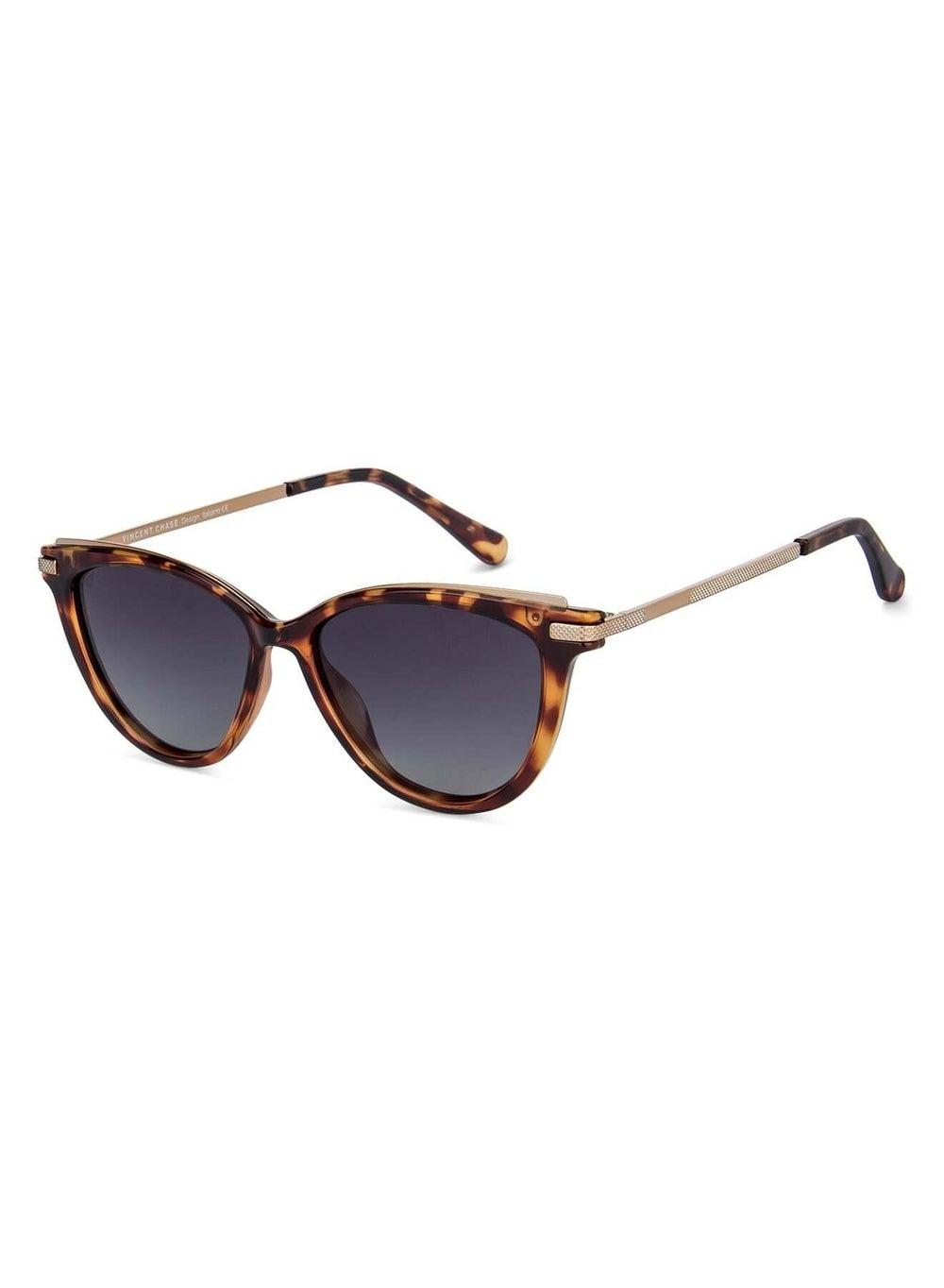 VINCENT CHASE Elegance - Women's Brown Cat Eye Sunglasses - Image 1