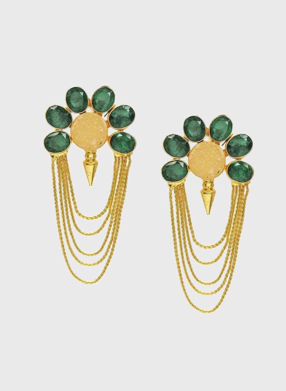 DORI Isis Gold-Toned Chain Drop Earrings - Image 1