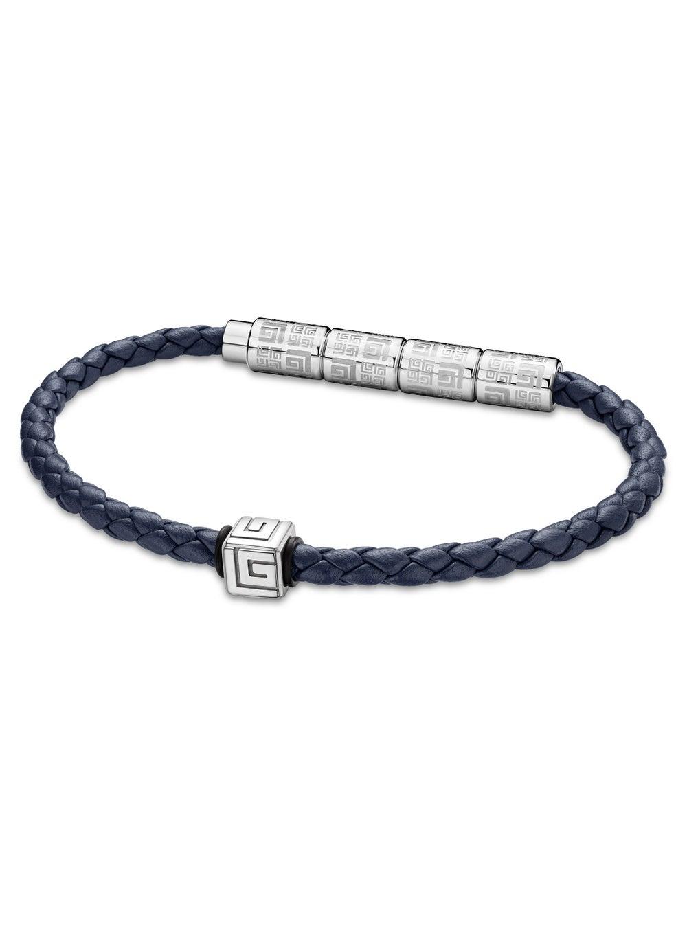 Guy Laroche Gabriel: Men's Dark Blue Leather Elegance - Image 1