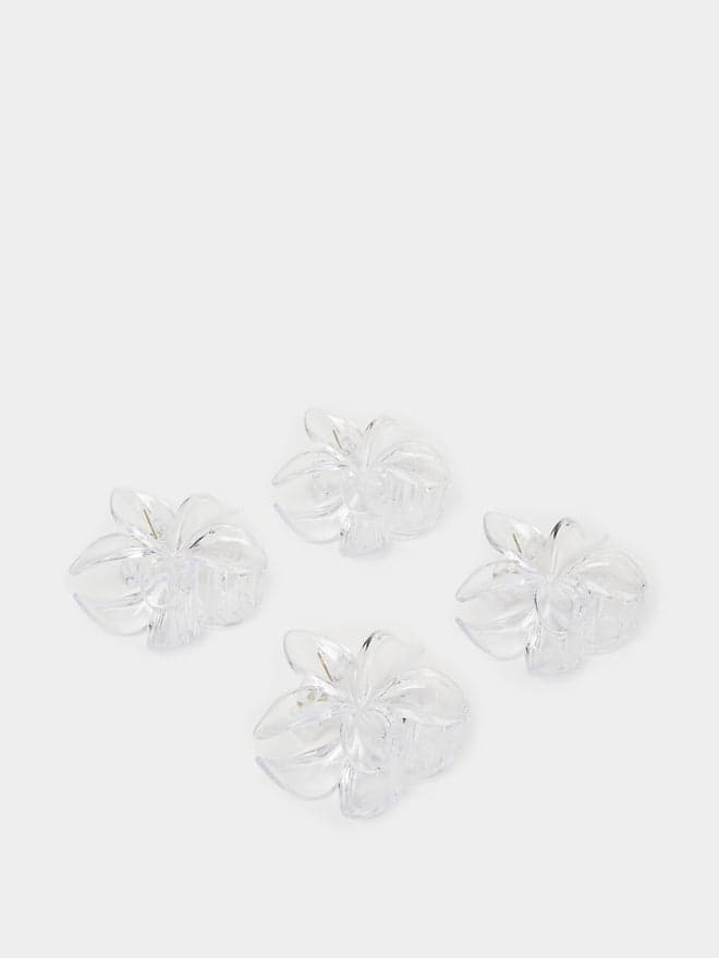 Elegant Set of 4 Transparent Hair Claw Clips - Image 1
