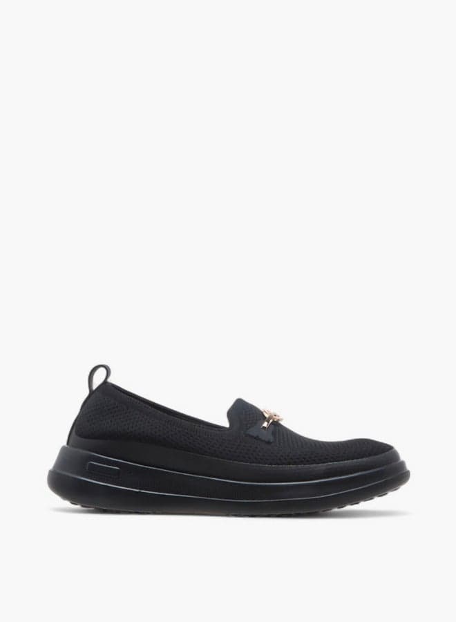 Elegant Flyknit Loafers LS24040562 with Metal Accent - Image 1