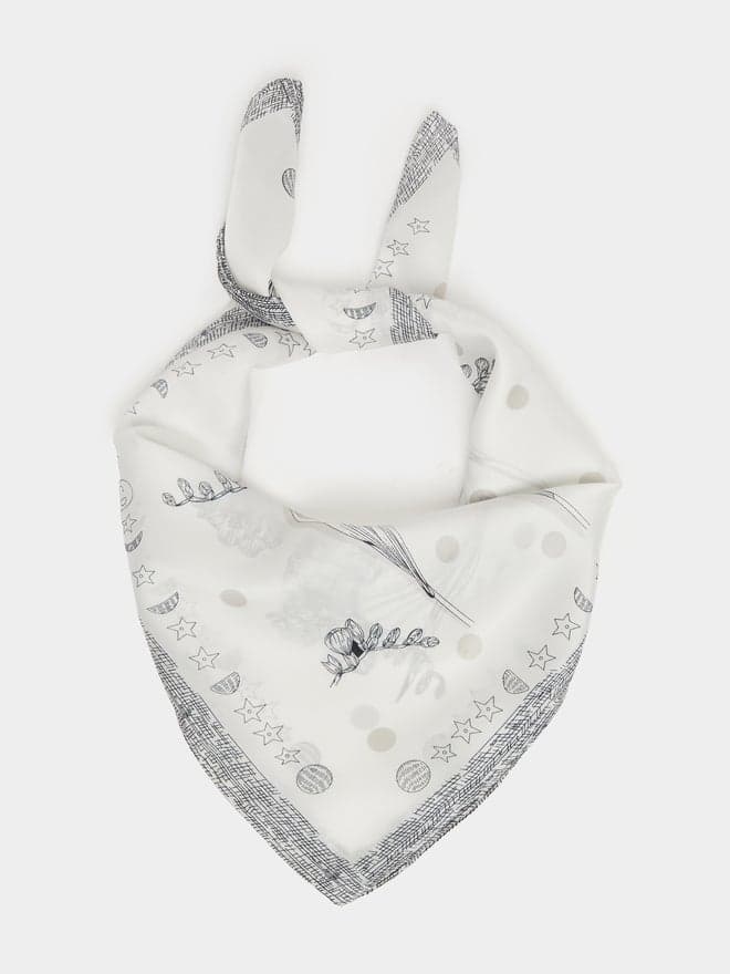 Styli Floral Elegance: Women's Square Neck Scarf - Image 1