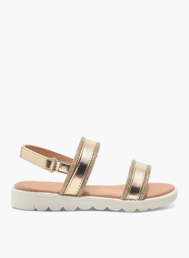 Lm59Tgold Golden Casual Sandals for Girls Ages 2-6 - Image 1