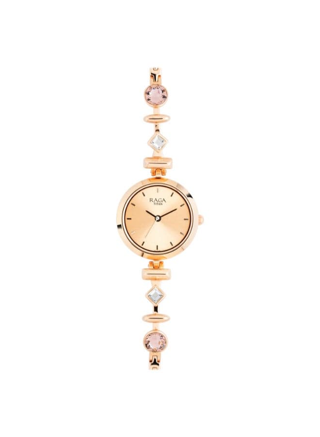 TITAN Raga Facets 2606WM06 Women's Elegant Rose Gold Watch - Image 1
