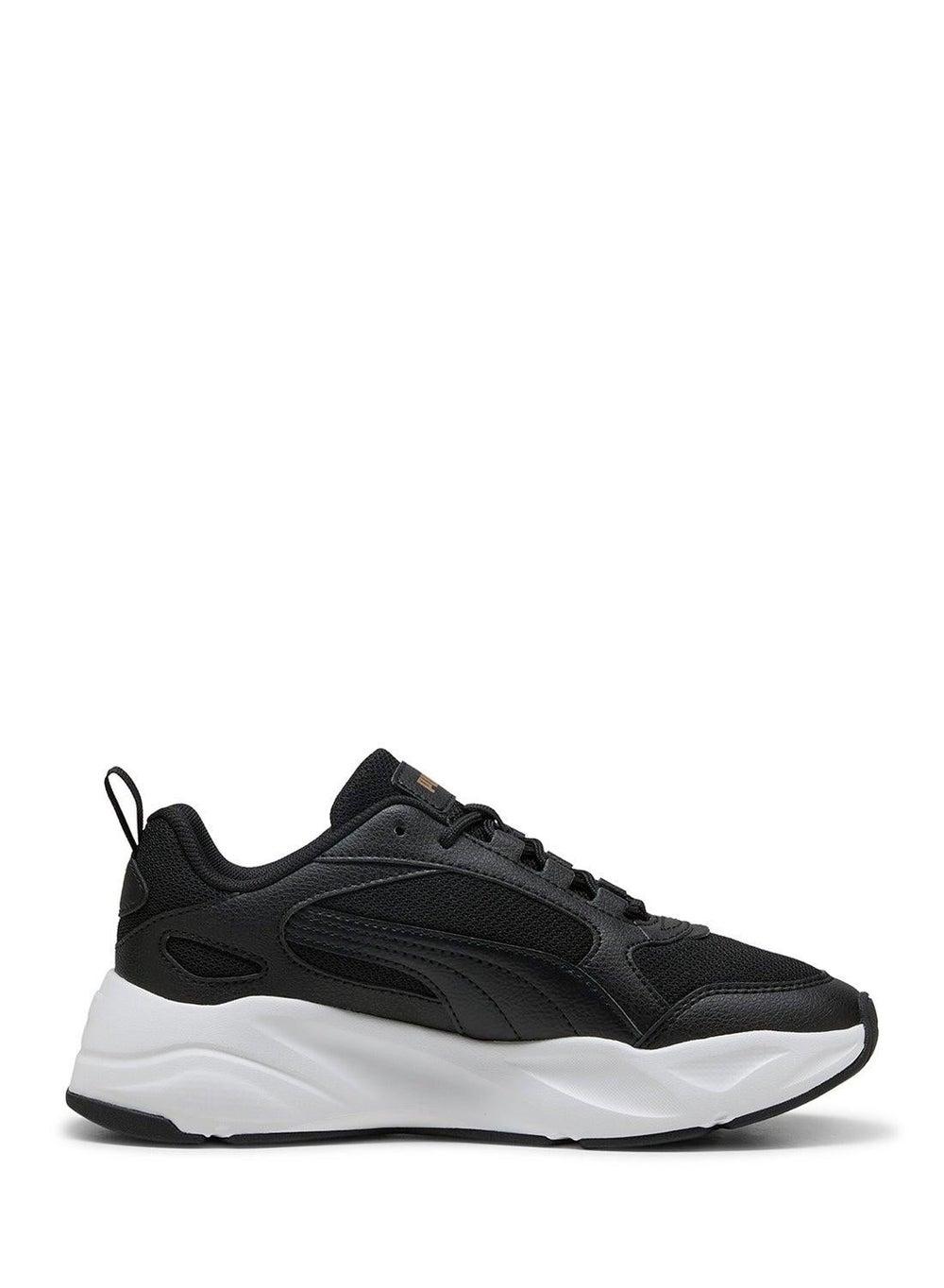 Cassia 2.0 Low-Top Sneakers in Puma Black-Gold-White - Image 1