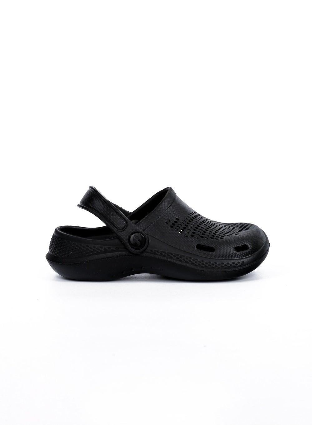 Bata 371 6399 Textured Black Junior Clogs for All-Day Comfort - Image 1