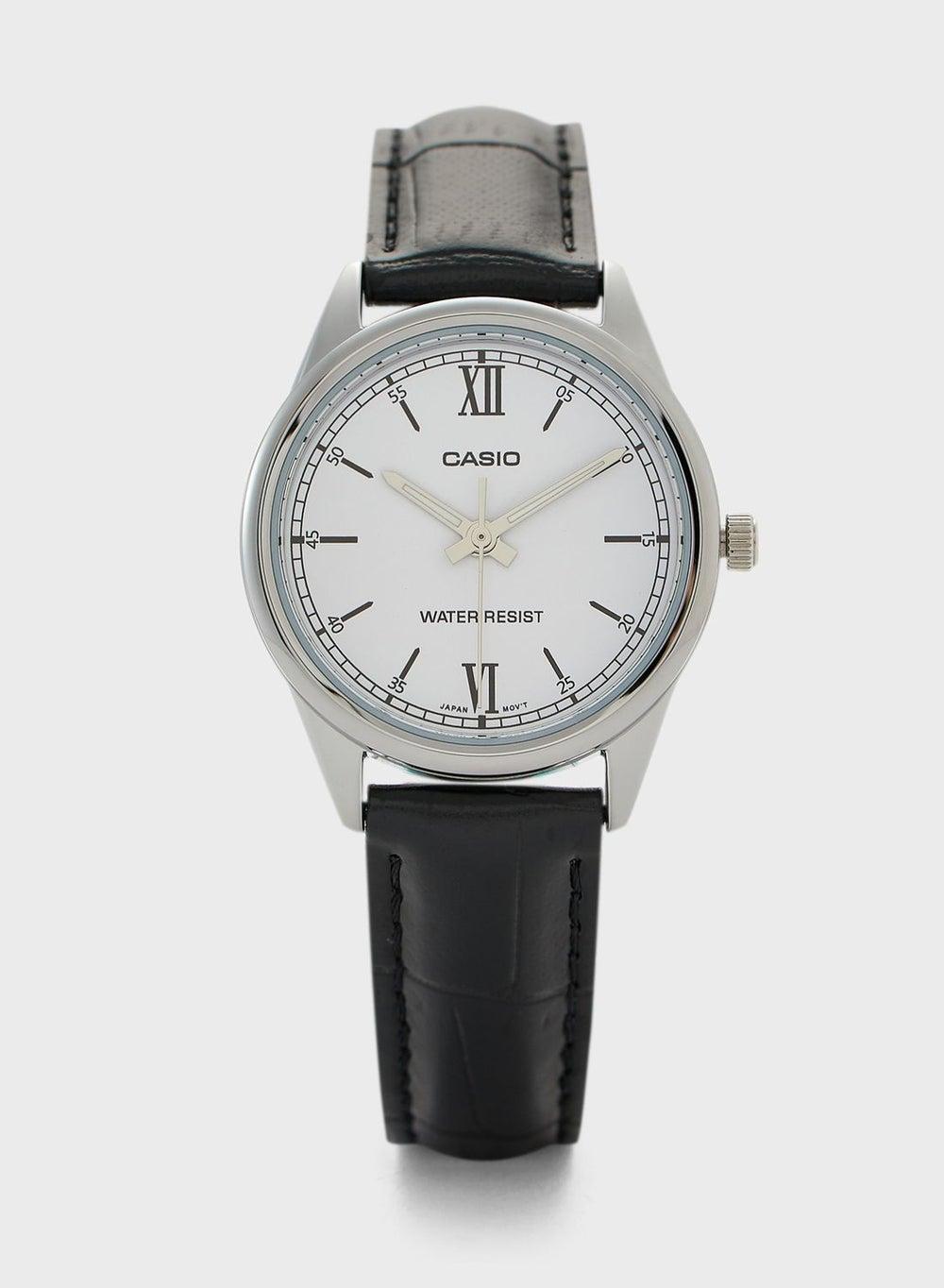 CASIO Elegant Leather Timepiece for Women - Image 1