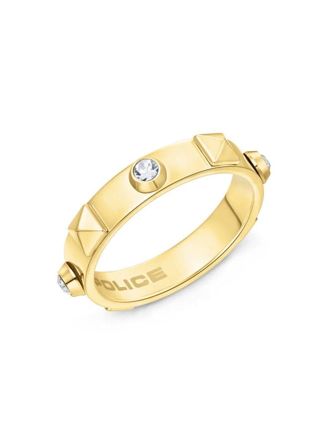 POLICE Fizzy Gold-Plated Ring with Crystals for Women - Image 1