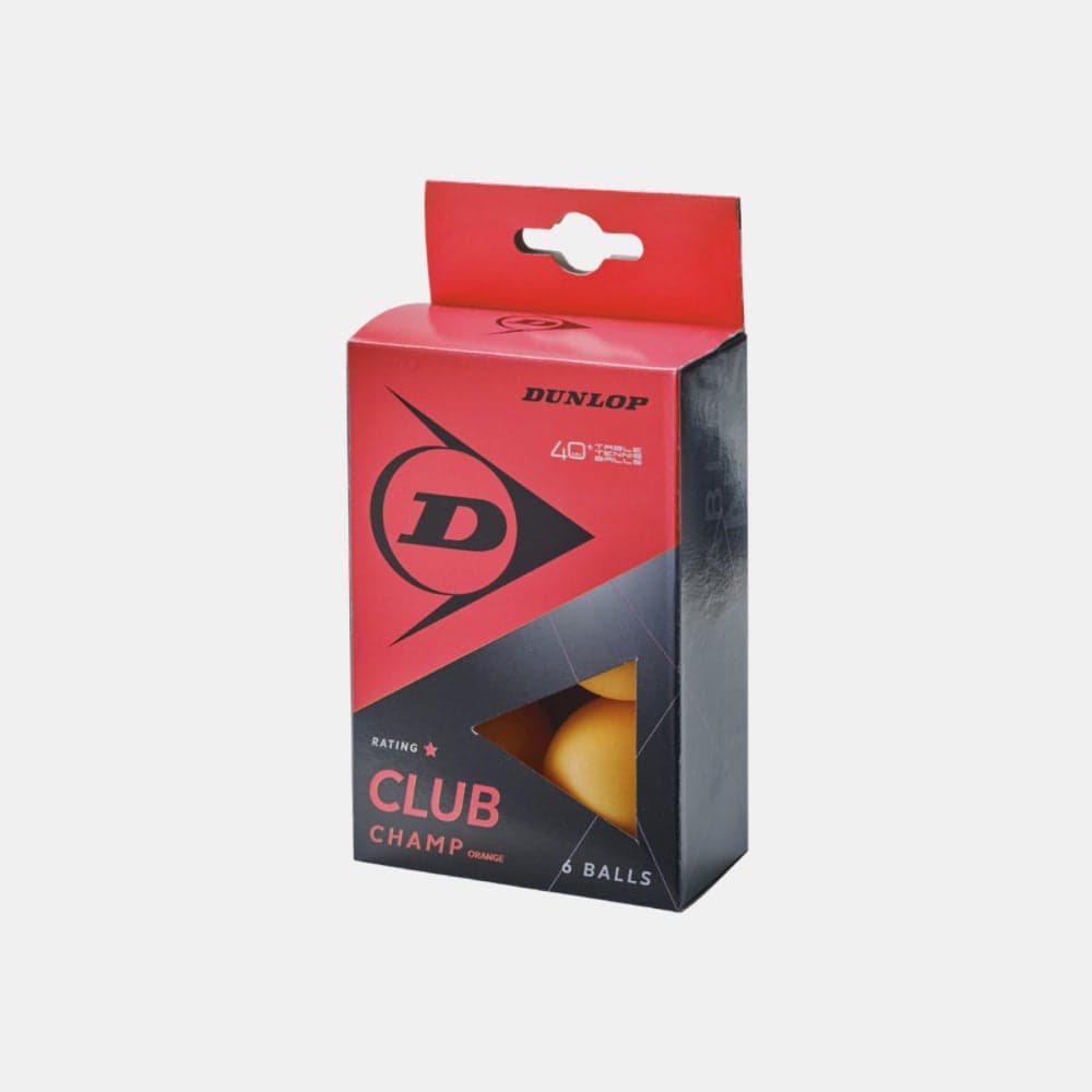 DUNLOP Club Champ 40+ Table Tennis Balls - 6 Pack - Image 1