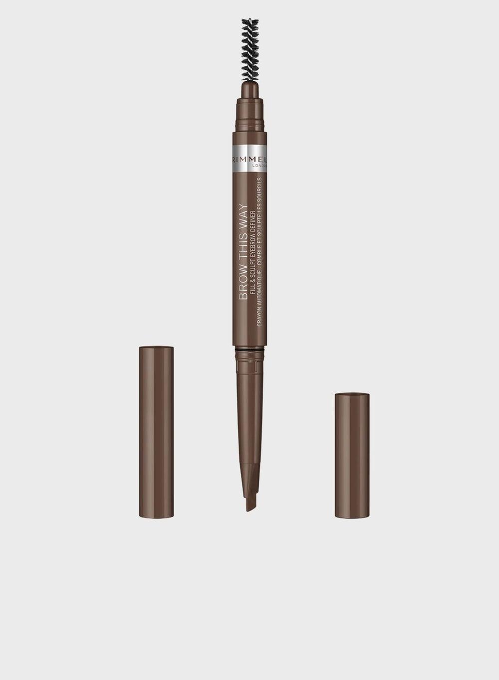 Rimmel BrowThis Way 002 Medium Brown Eyebrow Definer, 0.25g - Image 1