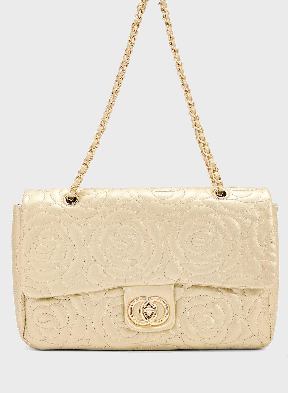 ELLA Rose Floral Embroidered Elegance Crossbody Bag - Image 1