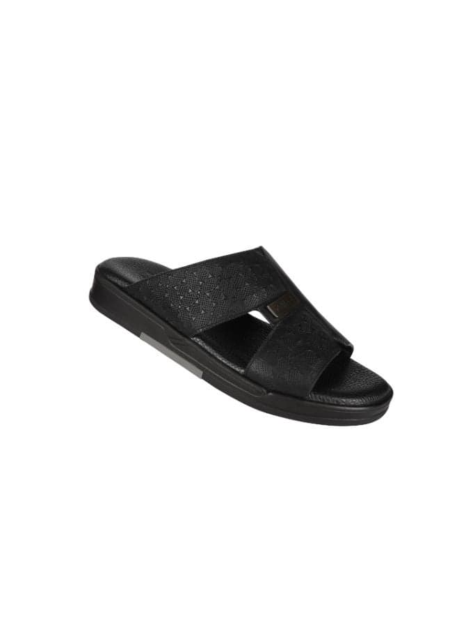 Barjeel Uno MSA-116: Premium Black Arabian Sandals - Image 1