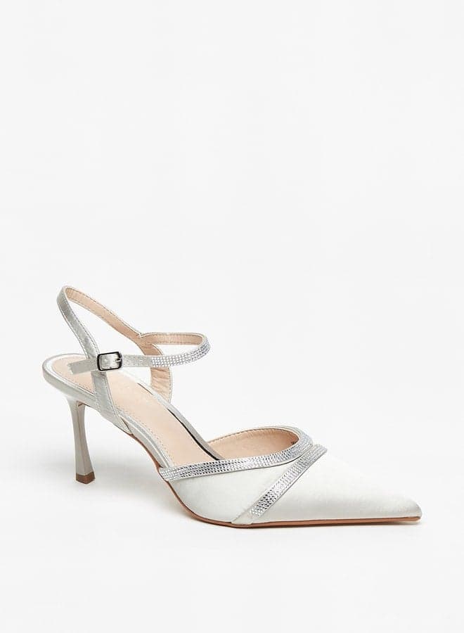 Elegant Silver S4S9688301 Slingback Stiletto Pumps for Women - Image 1