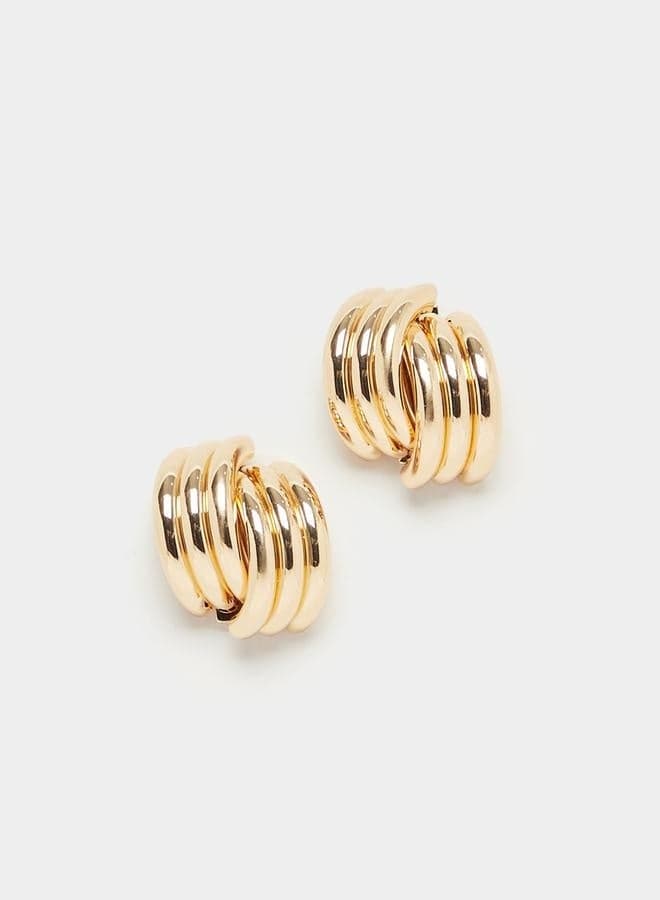 Styli Textured Stud Earrings: Elegance Unveiled - Image 1
