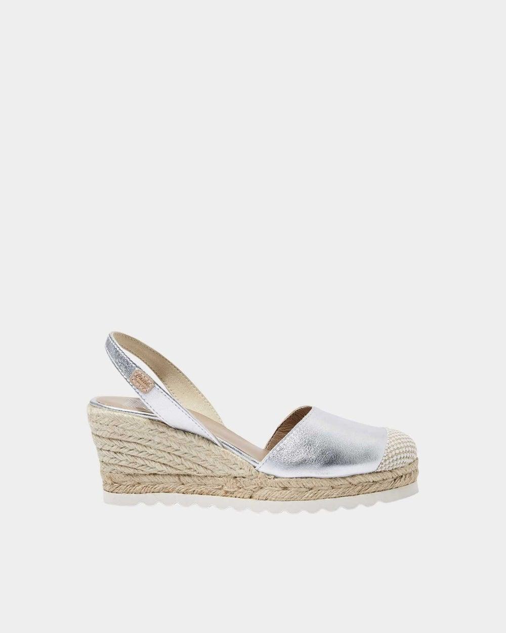 1924 Frida Montada Silver Espadrilles – Crafted in Spain - Image 1