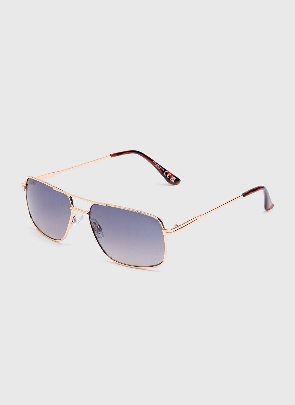 Matalan Gold Luxe Aviator Sunglasses for Men - Image 1