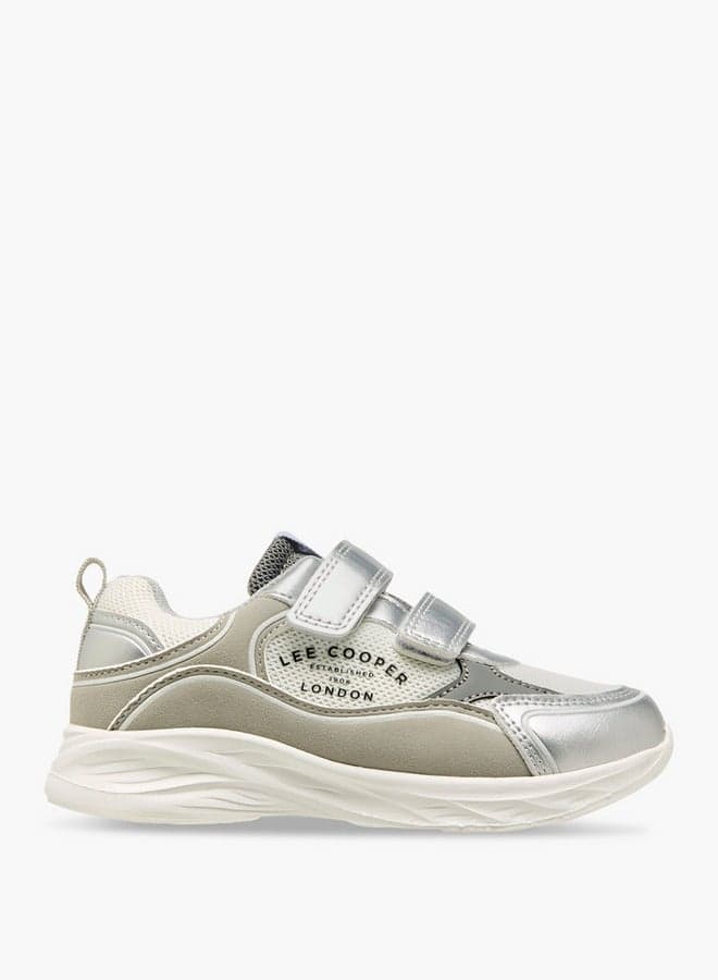 8912 001G Silver Sneakers for Girls - Chic Panelled Design - Image 1