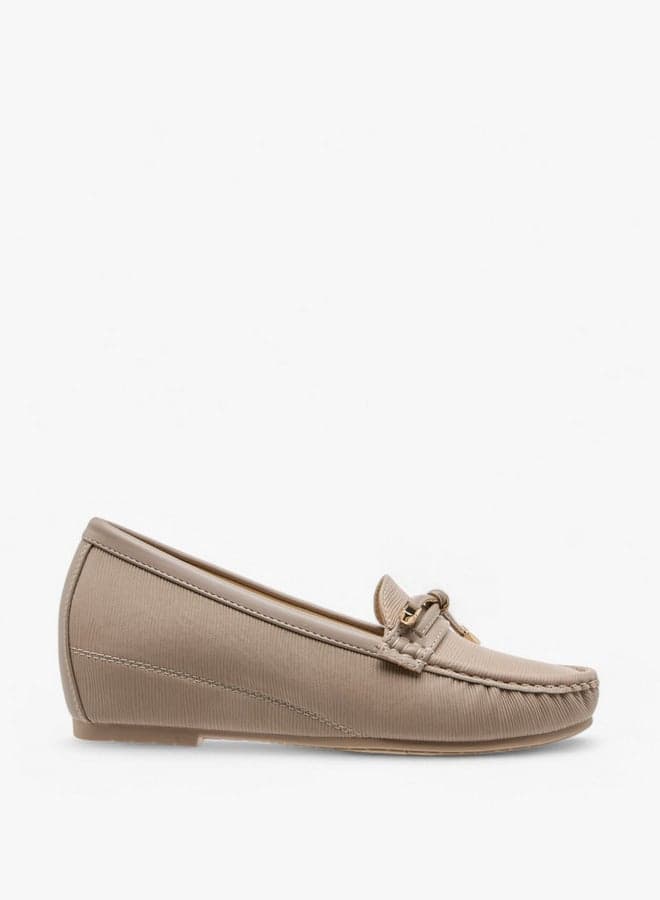 Elegant Beige Textured Loafers Model Xy J2478 4Abeige - Image 1