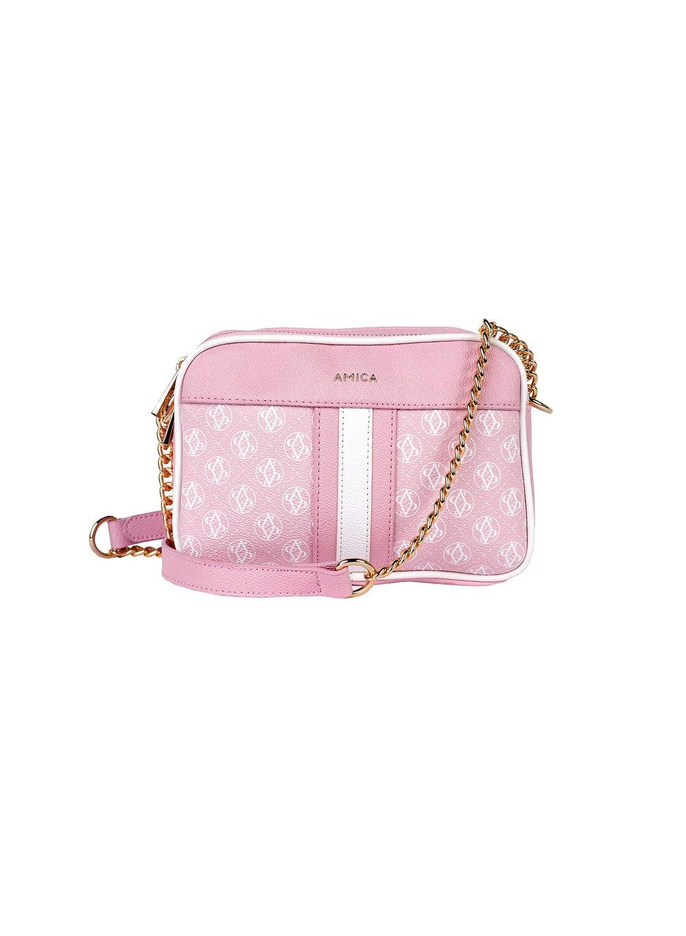 AMICA Lois Signature Monogram Crossbody in Vegan Leather - Image 1