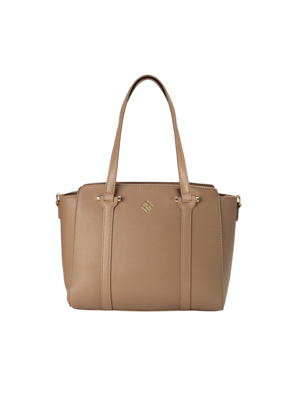 Elegant Bata Beige Textured Handbag for Women - Image 1