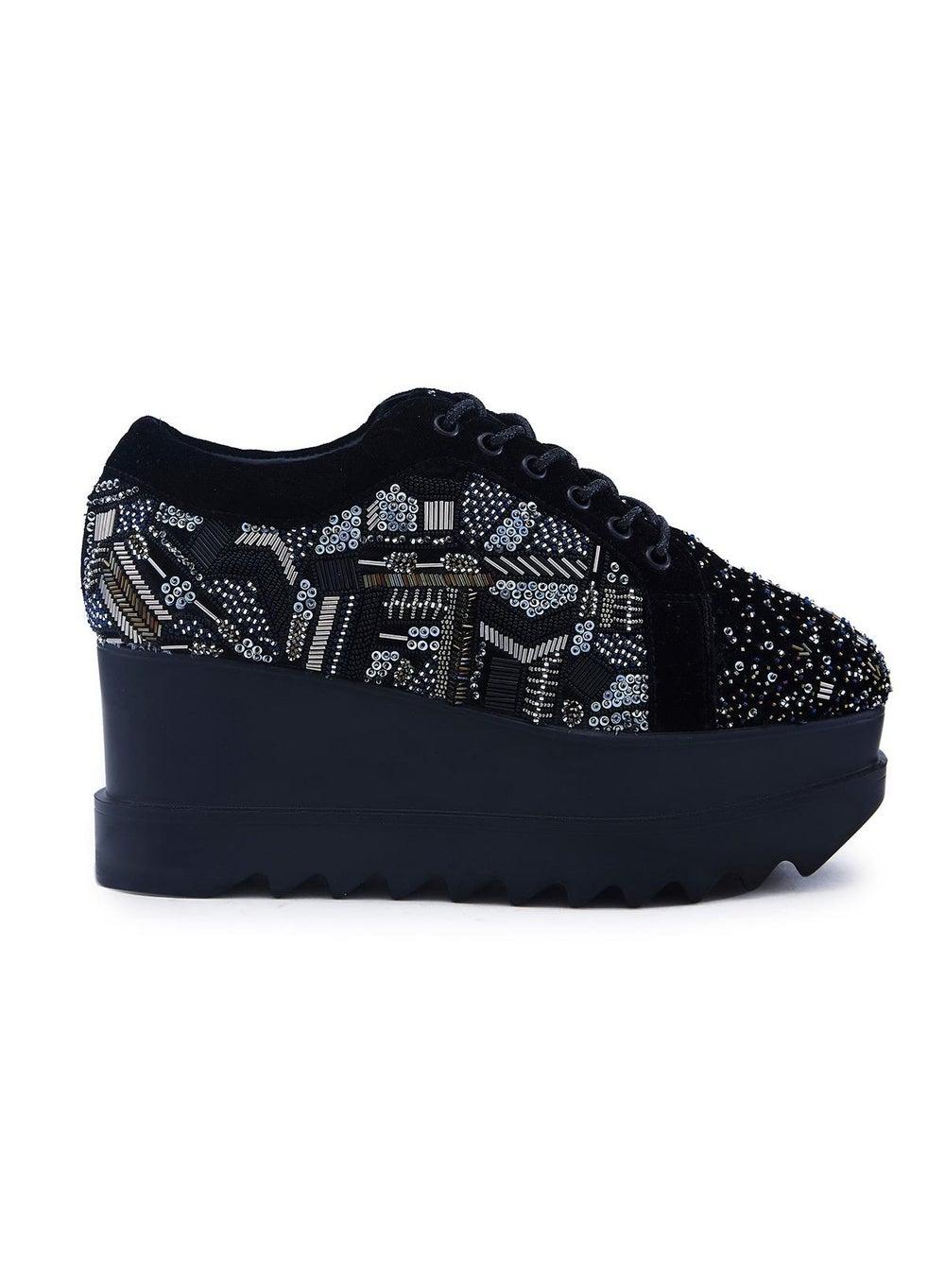 Anaar No Nazar Wedge Sneakers: Elevate Your Partywear - Image 1