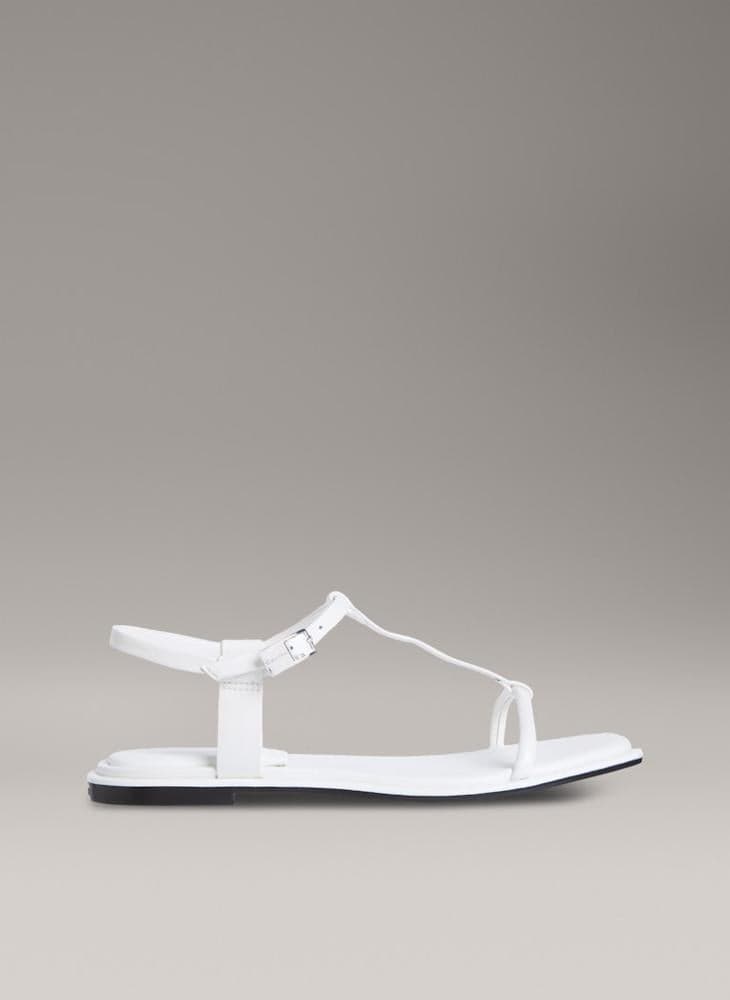 Elegant White Hw0Hw02556Yaf Flat Sandals for Women - Image 1