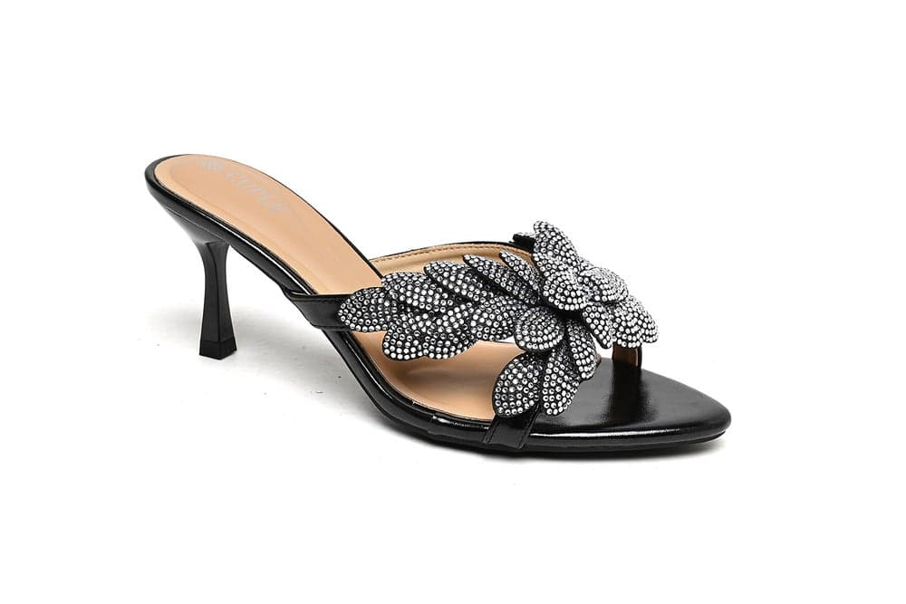 Glitter Strap High-Heeled Sandals for Women - Image 1
