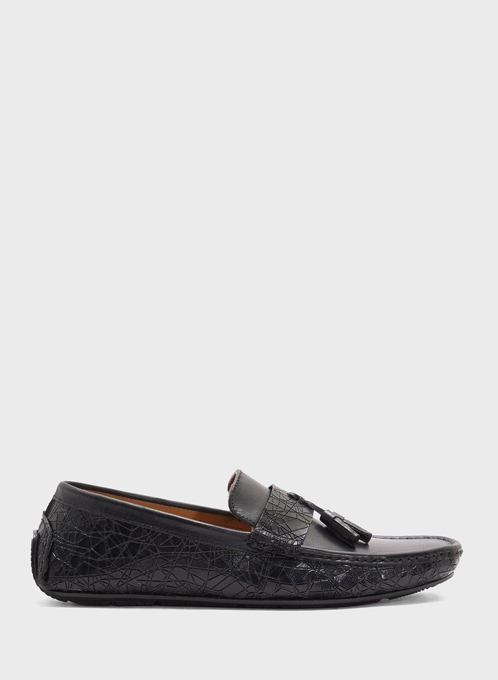 Ak2025 59 2 - Genuine Leather Black Tassel Loafers - Image 1