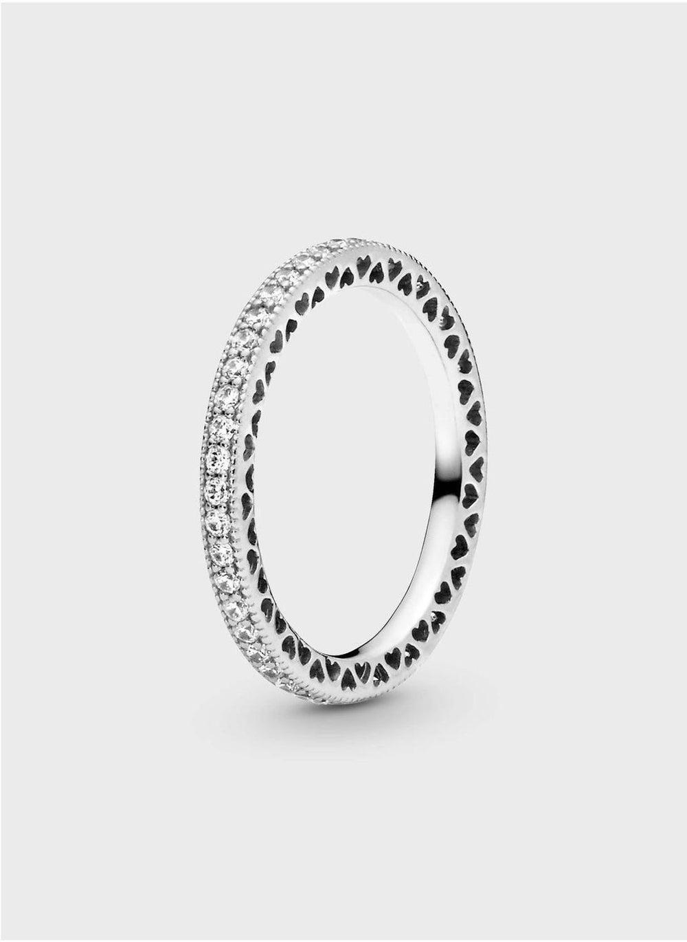 PANDORA Sparkle & Hearts Eternity Ring for Women - Image 1