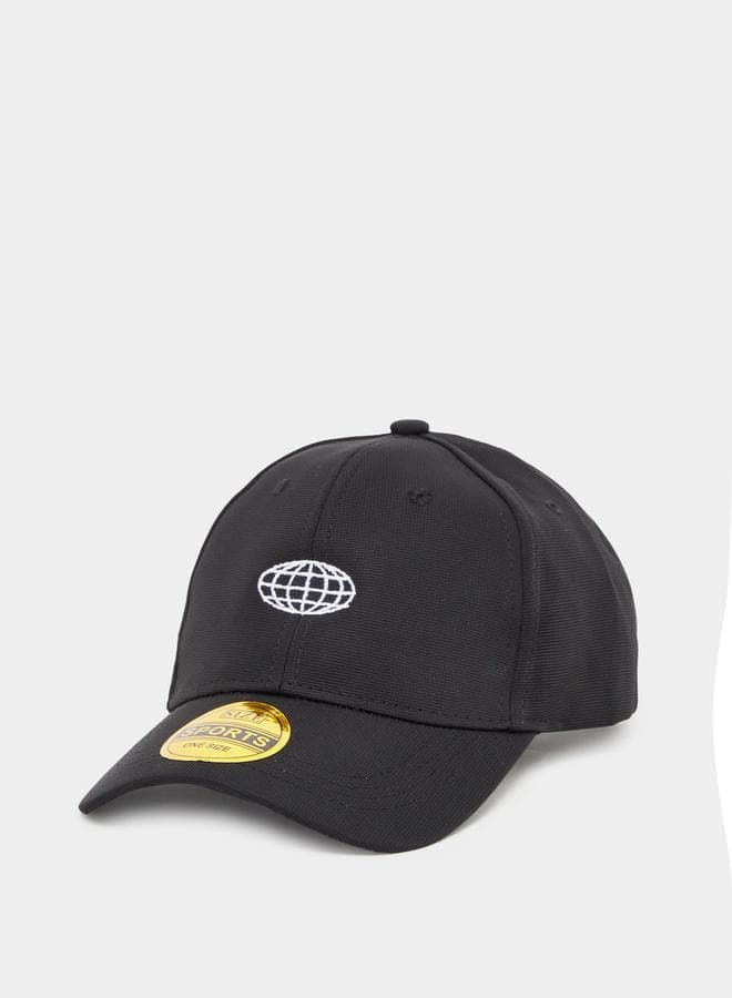 Styli Embroidered Curved Cap - Elegance for Every Man - Image 1