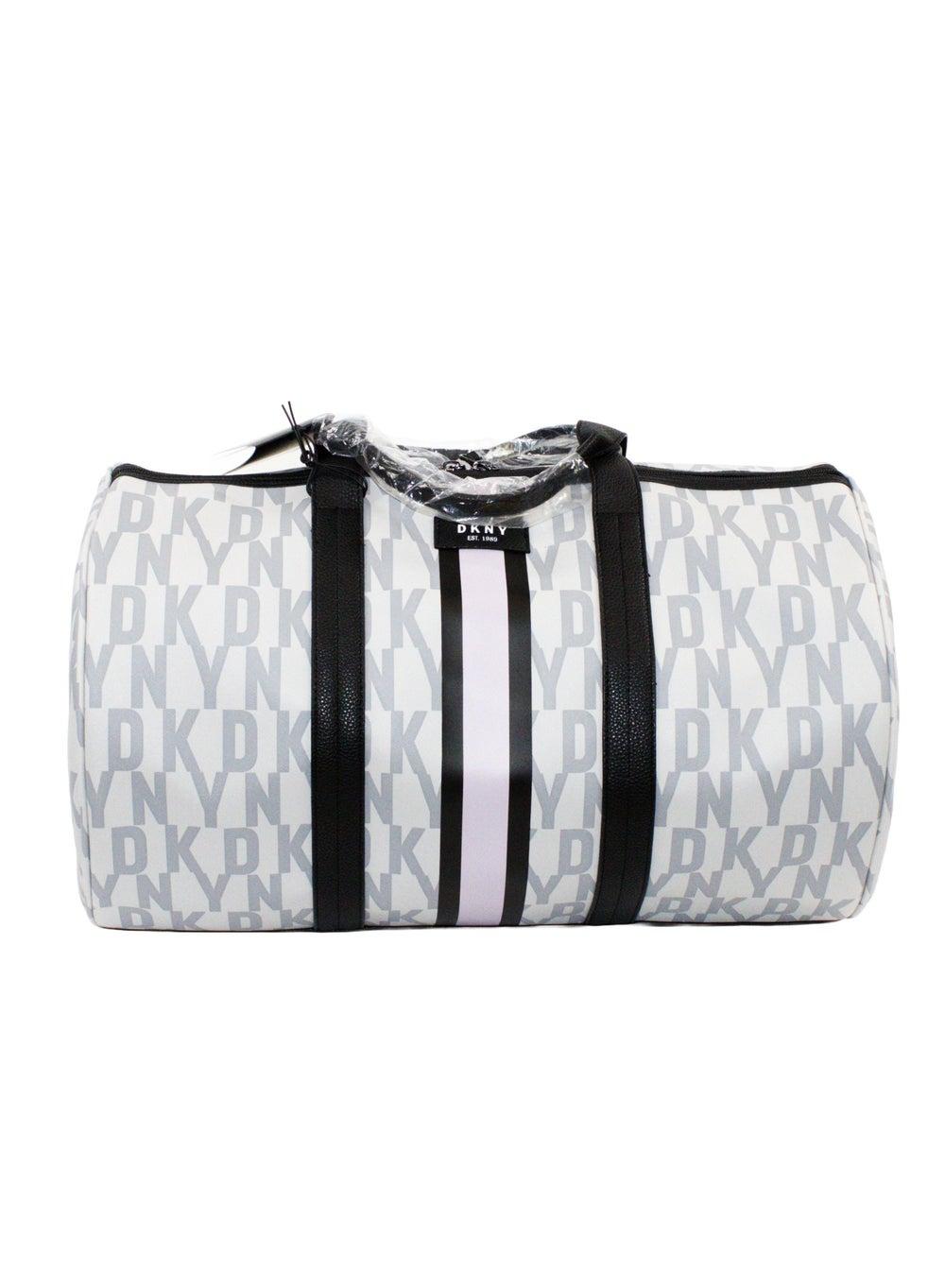 DKNY Signature Stripe 2.0 LT GREY/MAUVE Duffle - Versatile & Durable - Image 1