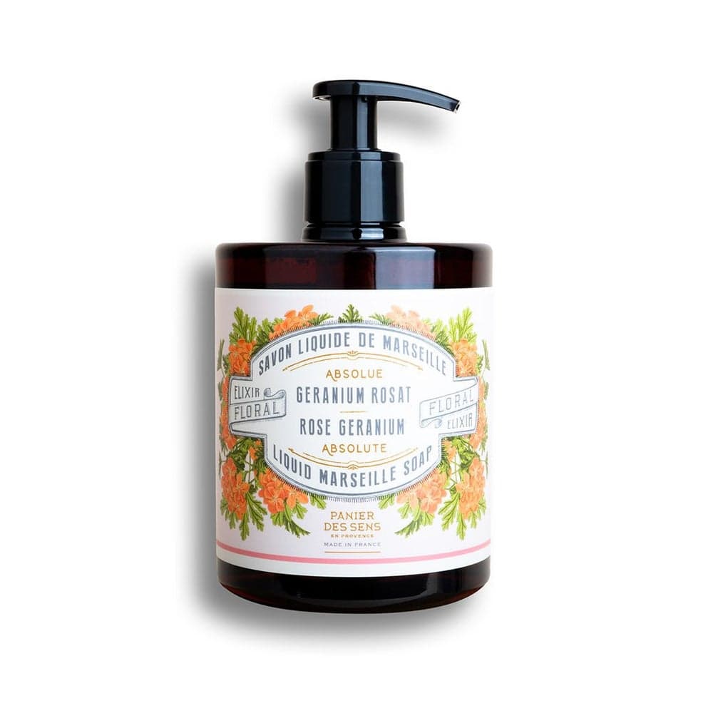 Geranium Rosat Liquid Marseille Soap 500ml - Luxurious Cleansing - Image 1