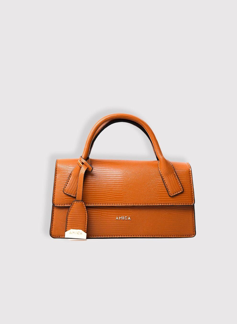 AMICA Mia Tan Mini Leather Crossbody - Elegance on the Go - Image 1