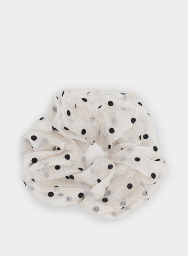 Chic Polka Dot Hair Scrunchie - Style Upgrade - Image 1