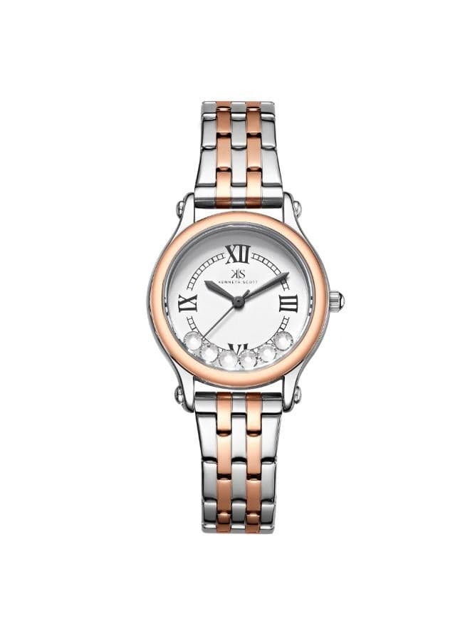 KENNETH SCOTT K25510-KBKW Elegance in Time 30mm Women's Watch - Image 1