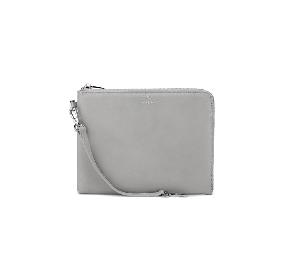 Eco-Chic Veganologie Demi Large Pouch in Grey - Image 1