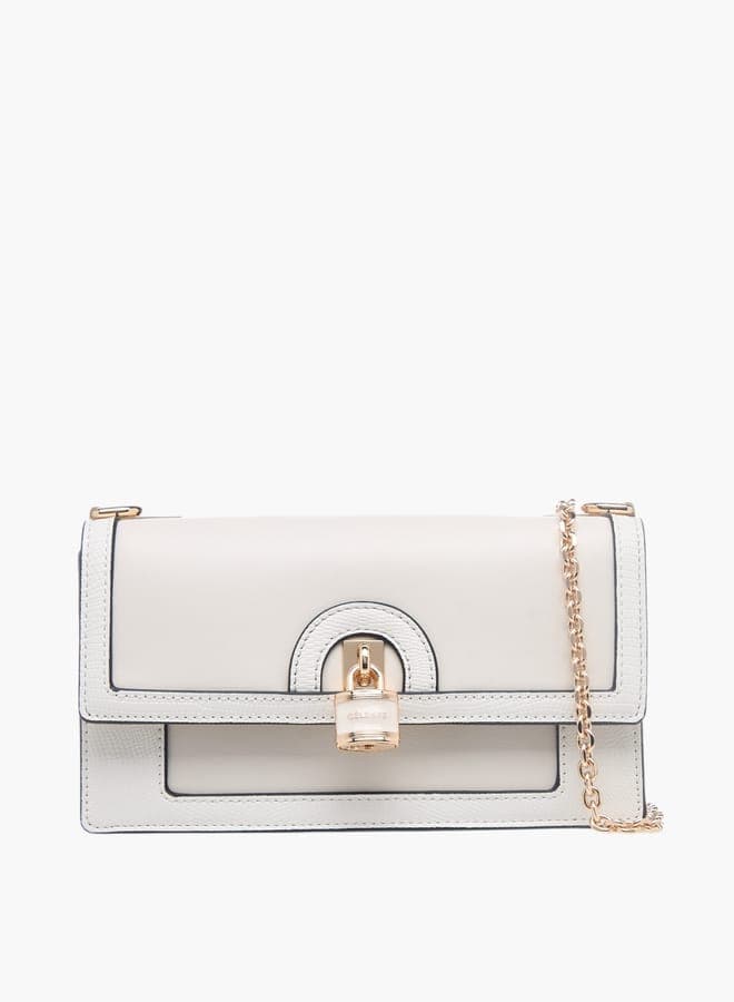 Celeste Elegance Crossbody: Lock Detail with Chic Chain Strap - Image 1