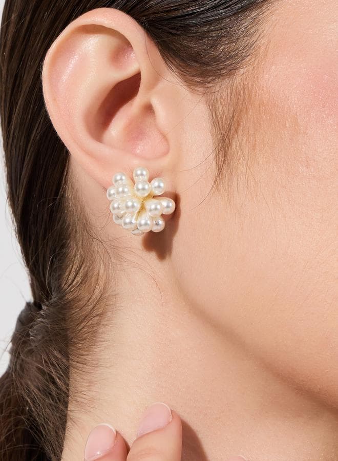 Styli Multi-Beaded Elegance Earrings - Chic Accessory for Women - Image 1