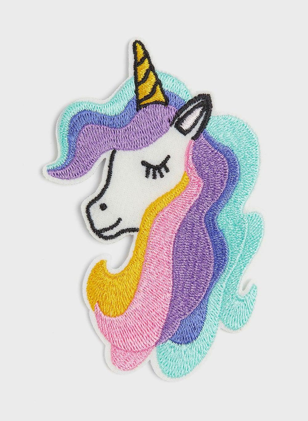 Charming Unicorn Embroidery Patch for Hair Clips - Image 1