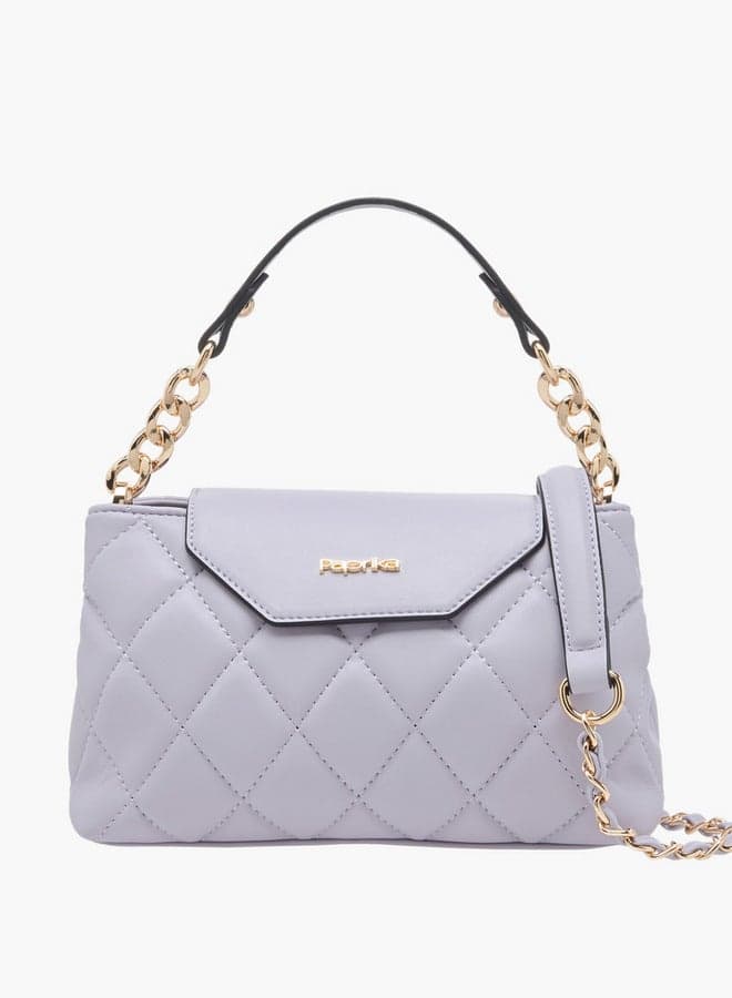 Paprika Quilted Elegance Crossbody Bag with Stylish Chain Strap - Image 1